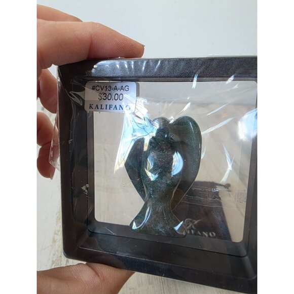 Kalifano agate balance greenstone Crystal Angel cherub statue figurine - Picture 2 of 6